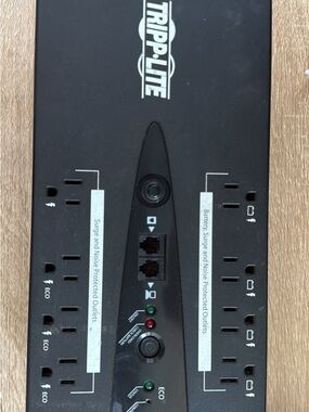 Tripp Lite Black UPS Surge Protector with Battery Backup